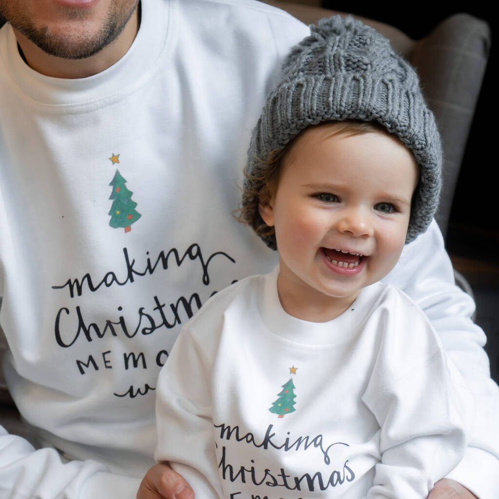 Adult's 'Making Memories' Organic Christmas Sweatshirt - Ruby and Rafe