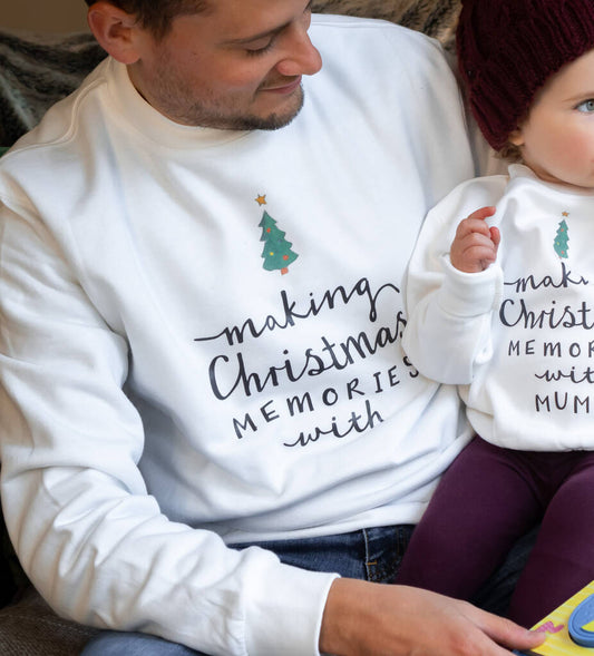 Adult's 'Making Memories' Organic Christmas Sweatshirt - Ruby and Rafe