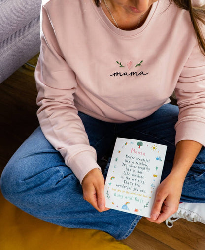 Embroidered Mama Organic Sweatshirt - Ruby and Rafe