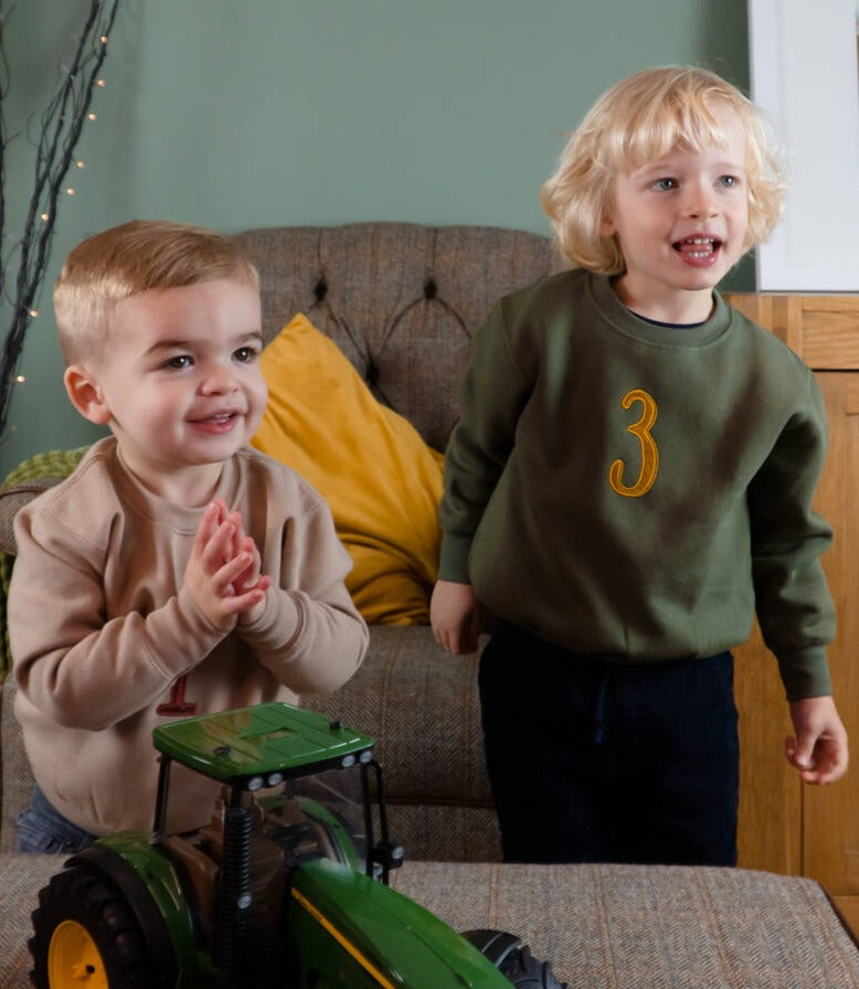 Embroidered Personalised 'Age' Birthday Sweatshirt - Ruby and Rafe