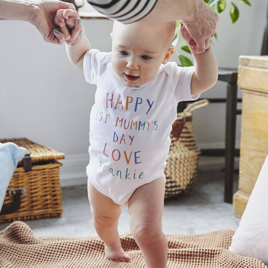 'Happy First Mummy's Day' Mother's Day Babygrow - Ruby and Rafe