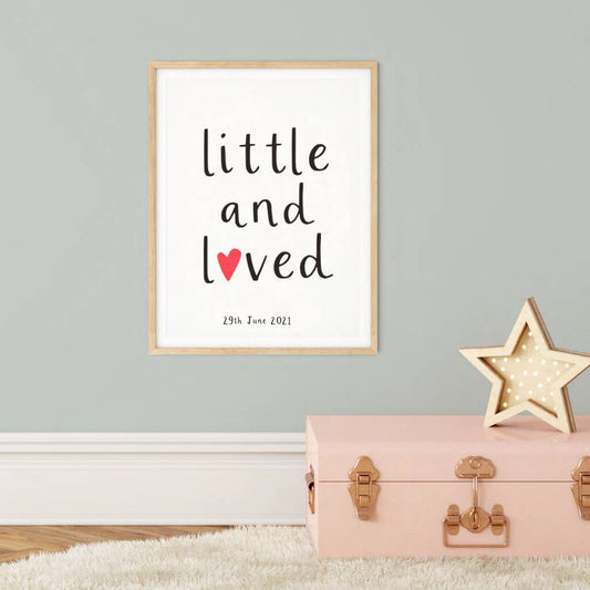 Little And Loved Personalised Wall Art Print - Ruby and Rafe