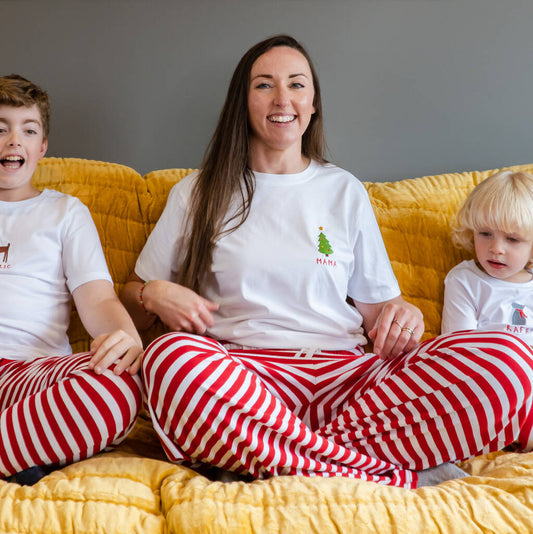 Embroidered Christmas Family Pyjama Set