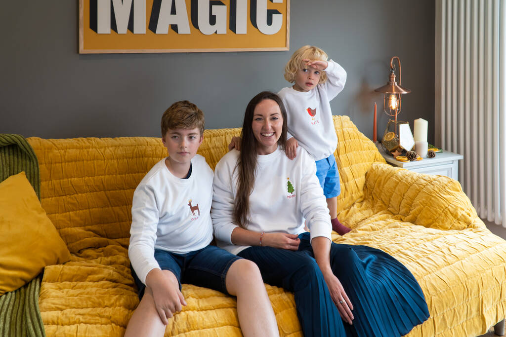 Children's Embroidered Name Christmas Sweatshirt - Ruby and Rafe