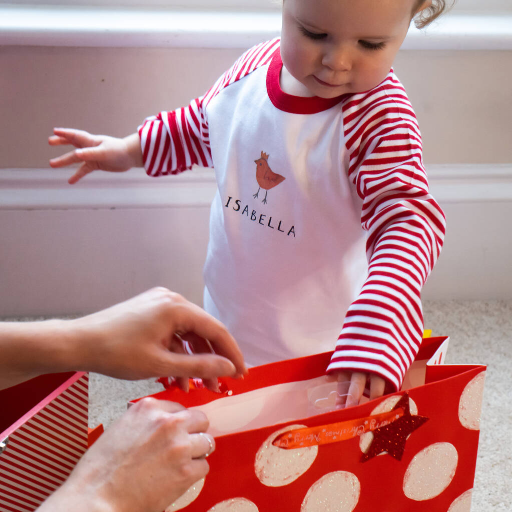 Personalised 'Christmas Robin' Pyjama Set - Ruby and Rafe