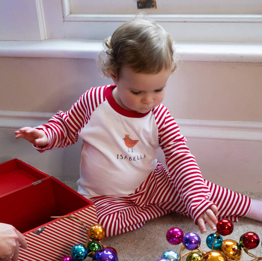 Personalised 'Christmas Robin' Pyjama Set - Ruby and Rafe