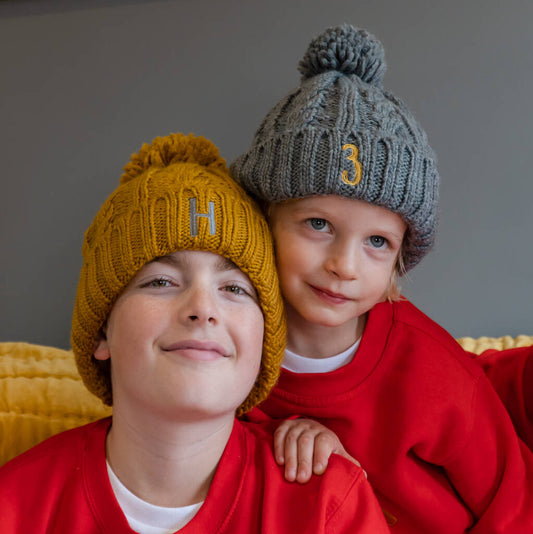 Personalised Embroidered Bobble Hat - Ruby and Rafe