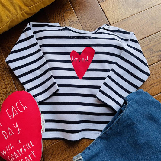 'Loved' Long Sleeved Baby T Shirt - Ruby and Rafe