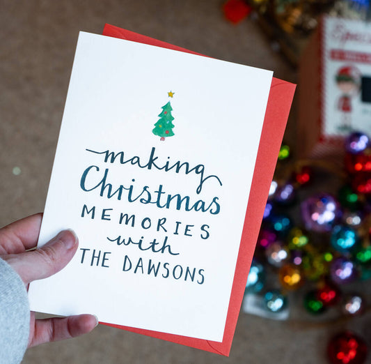 Personalised Making Christmas Memories With ... Card - Ruby and Rafe