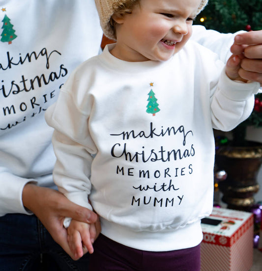 Personalised 'Making Memories' Children's Christmas Jumper - Ruby and Rafe