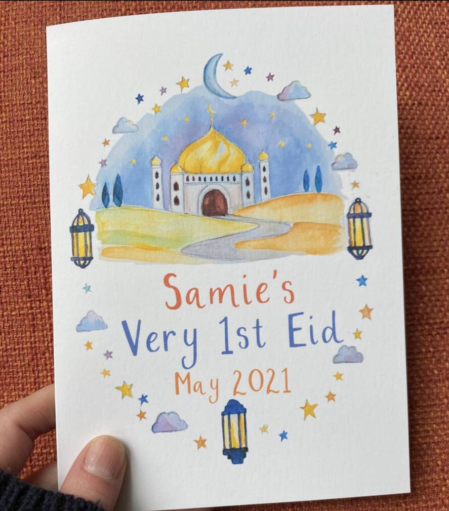 'Very First Eid' Personalised Card - Ruby and Rafe